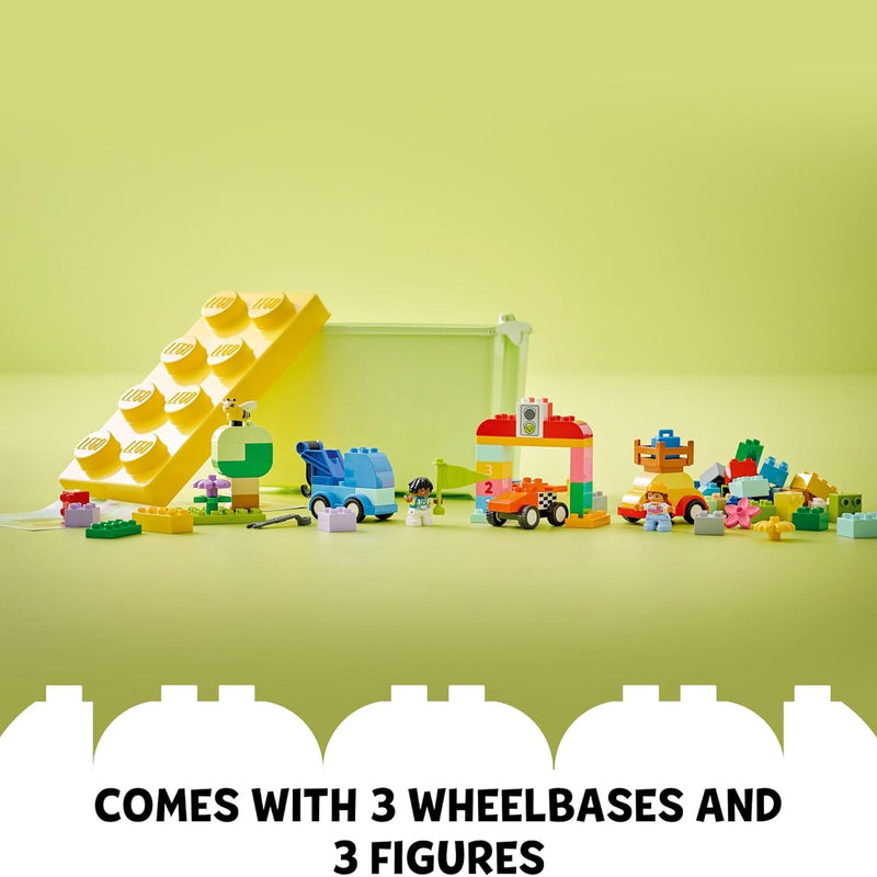 LEGO DUPLO Classic Cars and Trucks Brick Box Building Blocks, STEM Toys for Toddlers 1.5+ Years, Fine Motor Skills Development