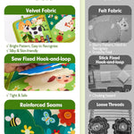hahaland Busy Book for Toddlers - 20-in-1 Montessori Farm Busy Board for 1 Year Old Gifts, Educational Learning Toys