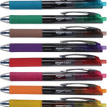 Amazon Basics Retractable Gel Pens, Fine Point 0.7mm, Smooth Writing, Black, No Smudge, School and Office Supplies, 12-Pack