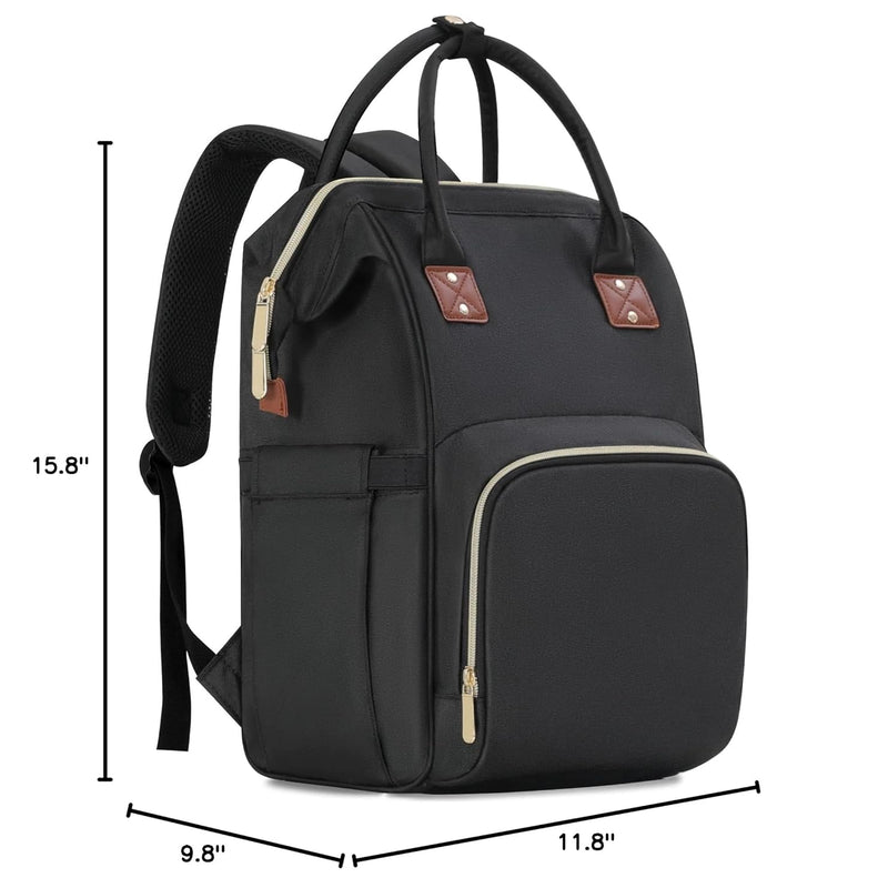 Diaper Bag Backpack Multifunction Maternity Nappy Baby Bag for Girls & Boys Large Capacity Travel Diaper Bags Dark Black