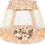 Crayline Pop Up Princess Tent with Star Light for Baby Girl Birthday Gift