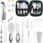 Baby Healthcare and Grooming Kit for Newborn Kids, 24PCS Upgraded Safety Baby Care Kit, Newborn Nursery Health Care Set, Baby Care Product (Grey White)