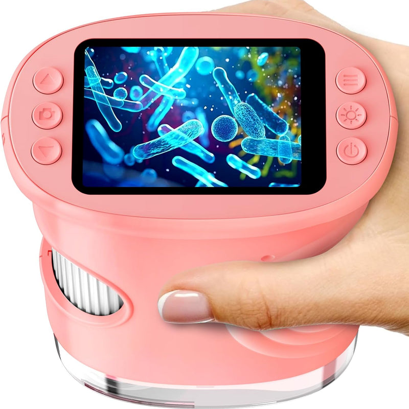 1000X Digital Handheld Microscope for Kids with 2.0" IPS Screen, Orange, STEM Science Lab Gift for Boys & Girls Age 4-12