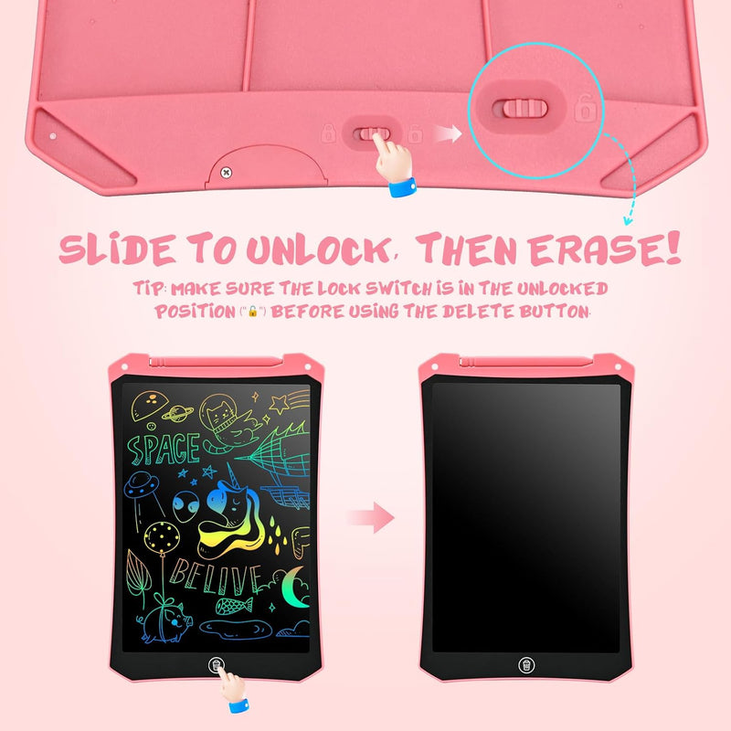 eooCoo toddler LCD writing tablet for kids, 2 pack, 8.5 inch, travel essentials for boys and girls aged 3-5