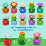 Marlrin Montessori Flower Garden Building Toy 10-potted Flowers Gardening Set for Toddlers, Preschool Learning Toy
