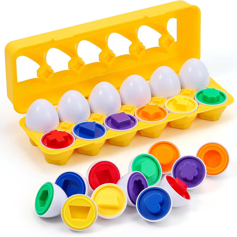 VUIYA Color Matching Egg Set for Kids - Educational Toy for Color and Shape Recognition