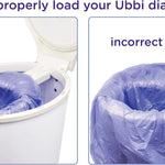 Ubbi Diaper Pail Plastic Bags, 13-Gallon Capacity, 3 Pack, 75 Count | Disposable Baby Waste Bags, Made from 50% Recycled Material, Each Bag Holds Up To 50 Newborn Diapers