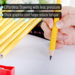 Mr. Pen- Jumbo Pencils, 10 Pack with 1 Sharpener, Yellow Barrels | Smooth Black 2 HB Graphite Cores, Large Preschool Pencils, Smooth Writing Lead for Kindergarten, Kids and School Supplies