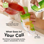 12-Pack Reusable Baby Food Pouches Refillable, 5oz, BPA-Free (Little Zoo) | Dishwasher-safe, Freezer-safe Reusable Pouches for Toddlers, Kids Squeezable Yogurt, Apple Sauce, Baby Fruit Puree Container
