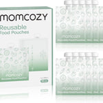 Momcozy Reusable Baby Food Pouches for Toddlers,BPA Free Plastic,Food Safe,Freezer Safe,Refillable for Applesauce Yogurt & Puree Squeeze Pouch,10 packs,5oz