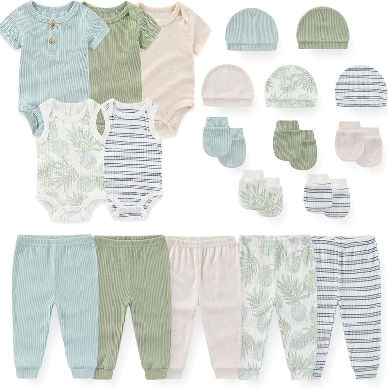 JELYLOVE 20 Pack Baby Boy Girl Bodysuits Sets New born Clothes Essentials | classic & stylish,newborn essentials set,easy to mix & match,everyday wear,easy diaper changes,perfect for new parents