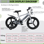 High-quality 16-18 inch steel frame kids bike with training wheels and adjustable seat for growing kids
