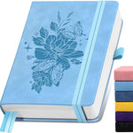 Lined Journal Notebook 365 Pages, A5 Leather Journals for Writing Women & Men, Hardcover Notebook with 100GSM Thick Paper, Daily Journal Notebook for Travel, Work, School, Note Taking, College Ruled
