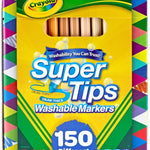 Crayola Super Tips Marker Set (150ct), Teacher Classroom Must Haves, Homeschool Supplies, 2-in-1 Fine Point & Broad Line Markers for Kids, 3+