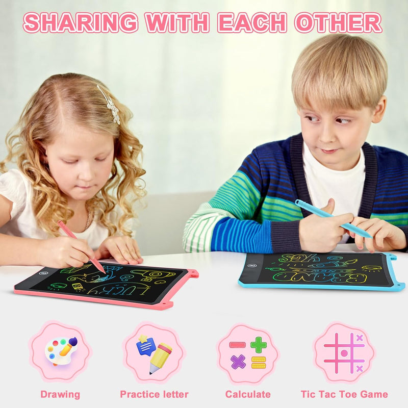 cimetech Toddler Girl Gifts, LCD Writing Tablet, Travel Essentials Toys | Kids Toys for 3 4 5 6 Year Old Boys, 8.5 Inch Drawing Pad Coloring Books 2 Pack, Travel Activities, Birthday Gifts Age 1-3