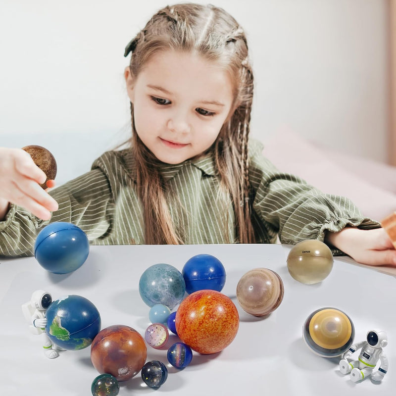 Solar System Planets Toys STEM Educational for Kids Non-Toxic, Space Astronaut Slime Ball Alien Monster Toy Set