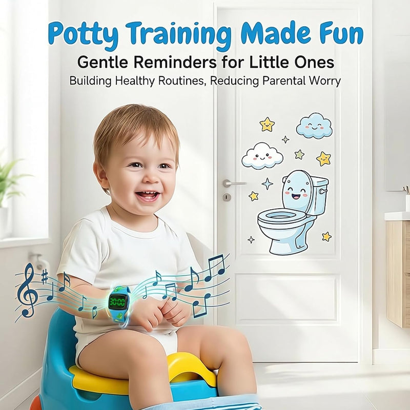 SKYROKU Potty Watch for Toddler Boys Girls, Potty Training Watch for 3-7 | Cute Shaped potty watches, 5 timing modes (30-60-90min), Magnetic charging, Splash-Proof, Ideal gift