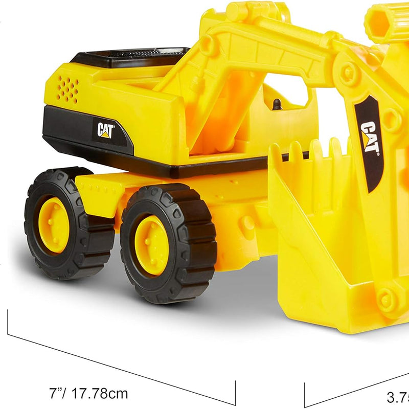 Cat Construction 7" Dump Truck, Loader & Excavator Toys Combo Pack for Kids 3+