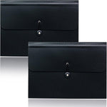 Expanding File Folder with Tabs, 13 Pockets File Organizer Accordion File Holder ，with Elastic Buckles Closure, A4 Paper Document Organizer for Home School Office