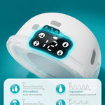 Paruu Hands Free Breast Pump P16, Wearable Breast Pump Electric Portable with 4 Modes & 12 Levels, Max 309mmHg Strong Suction 19/21/24mm Flange Inserts Wearable Breastfeeding Pump, 2 Pack White