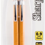 Pentel Sharp Mechanical Pencil, (0.9mm), Bold Line, Yellow Barrel, Pack of 2 (P209BP2-K6)