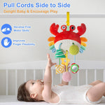Car Seat Toy, Stroller Toy with a Convenient Clip | Carseat Toys Hanging Baby Accessories,Built-In Bell, Rattle,Mirror for infant,Babies Gift 0-3-6-12 months Boy Girl