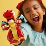 LEGO Creator 3 in 1 Red Dragon Toy, Builds into Fish and Phoenix, Ages 6 and Up, 31145