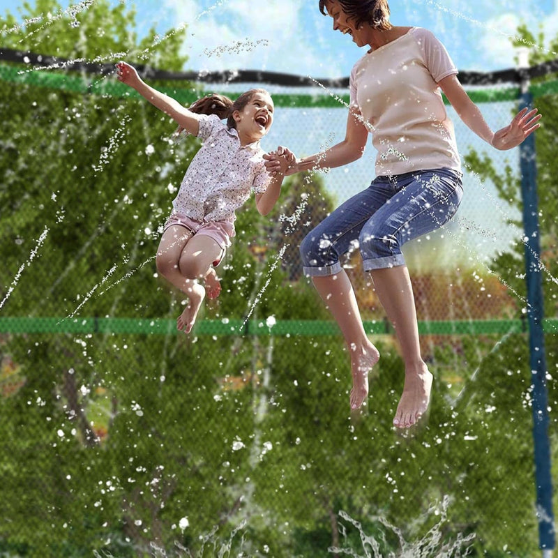 Jasonwell Trampoline Sprinkler Kids Outdside: Trampoline Accessories Waterpark Tropical Party Summer Outdoor Fun Water Games Toys Sprinklers Backyard Water Park Activity Toy for Kids Boys Girls (39FT)