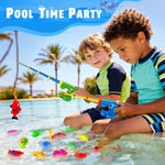 CozyBomB Magnetic Fishing Toys Game Set for Kids, Water Table Bathtub Kiddie Pool Party