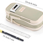 EASTHILL Big Capacity Pencil Case Large Pencil Pouch Stationery Pen Bag for Teen Girls-Green