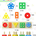 Montessori Toys for 1-3 Year Olds: Wooden Sensory Puzzles, Fine Motor Skills, Learning Activities