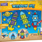 Imagimake Window Art - Rocket, DIY Mess-Free 16 Pieces Suncatcher Kit | Stained Glass Painting Craft Activity for Kids, Birthday Gift for Boys & Girls Ages 5,6,7,8,9,10,12 Years Old