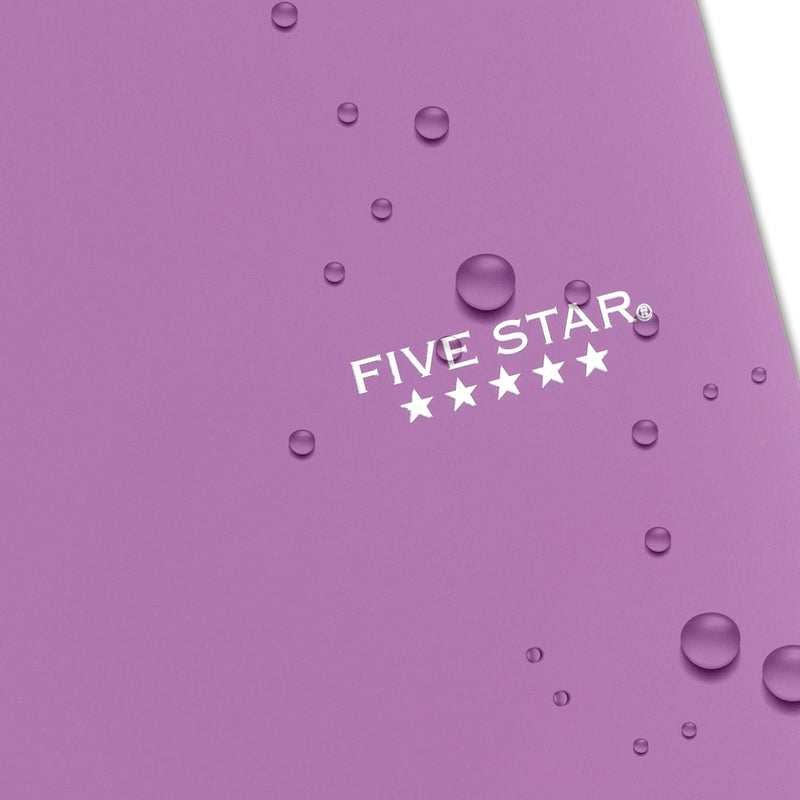 Five Star Spiral Notebook + Study App, 1 Subject, College Ruled Paper, 8-1/2" x 11", 100 Sheets, Fights Ink Bleed, Water Resistant Cover, Amethyst Purple (38744)