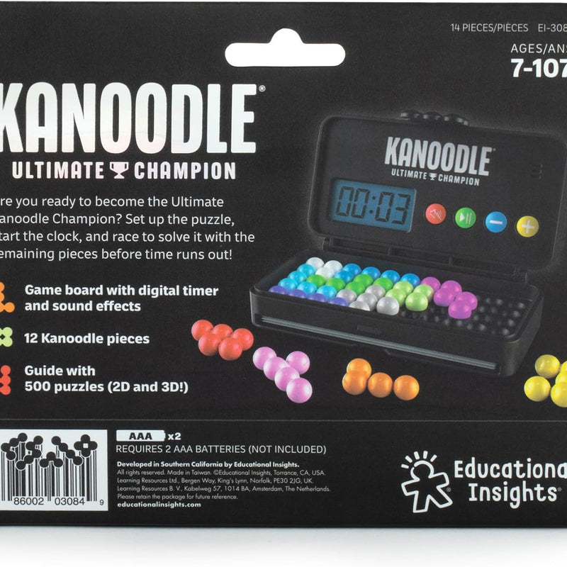 Educational Insights Kanoodle Ultimate Champion - 3D Brain Teaser Puzzles for Kids, Spatial Puzzle Games for Adults, Teens and Kids, Problem Solving Toys and Logic Puzzles, Single Player Games