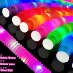 Glow Sticks Camping Essentials for Toddlers - 6 PCS LED Light Up Pop Tube Wand Toys