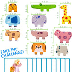 Vaiheng Montessori Toys for 1-4 Year Olds: Wooden Animal Blocks, Stacking, and Educational Puzzles