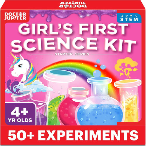 Doctor Jupiter Girls' Science Kit for Kids Ages 4-8, STEM Toy with 50+ Experiments, Learning and Educational Projects