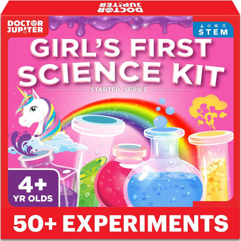Doctor Jupiter Girls' Science Kit for Kids Ages 4-8, STEM Toy with 50+ Experiments, Learning and Educational Projects