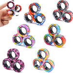 Cevioce 9Pcs Magnetic Rings Fidget Toys Adults Teens Boys ADHD Anxiety Magnetic Fidgets for Kids Fidget Spinner Rings for Relief Gifts for Kids 8+ Year Old Easter Basket Stuffers