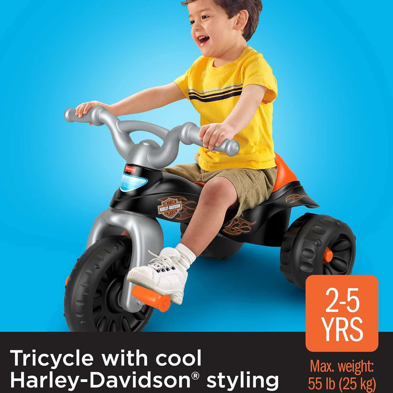 Harley-Davidson Toddler Tricycle, 2+ years, durable tires, storage compartment, gross motor skills