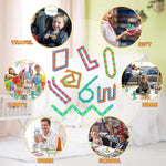 8pcs 24link plastic fidget toys for kids anxiety stress relief classroom gifts valentines day stocking stuffers