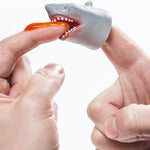 AQKILO 5-Piece Shark Finger Puppet Set, Premium PVC Ocean Animal Theater Props, Eco-Friendly Novelty Toys for Kids and Adults, Ideal Gifts and Party Favors.