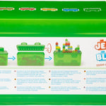 Jelly Blox Stash 'N Stack 2-in-1 Storage Case with 30 Blocks for Toddler Sensory Play Toy Ages 2+