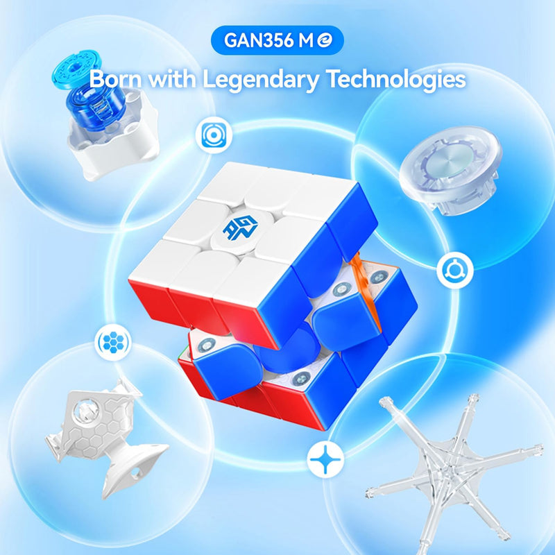 gan 356 me, 3x3 magnetic speed cube with 48 magnets, 12 tension settings, ideal for kids and adults