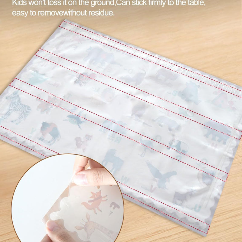 45 Pack Sticky Disposable Placemats for Baby & Toddlers,Toddler Placemat 12"x18" Kids Table Mat for Party, Picnic Table, Restaurants Dining Table Travel Essentials for Toddlers with 5 Designs