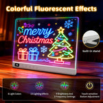 13.7" Rechargeable Led Drawing Board with 8 RGB Colors, 6 Dynamic Modes, Portable Stand for Kids and Adults