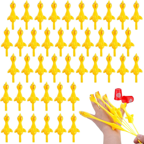 POPLAY 42PCS Stretchy Rubber Chicken Slingshot Party Favors for Kids' Birthdays, Classroom Rewards, and Group Games