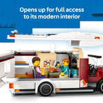 LEGO City Holiday Adventure Camper Van Building Toy Set with 3 Minifigures and Accessories