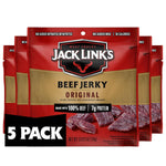 Jack Link's Beef Jerky Multipack - Original - Made with 100% Real Beef - Ready to Eat Real Meat Protein Snacks - 7g Protein per Serving - 0.625 oz Bags (20 Pack)