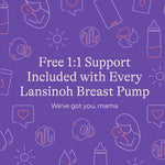 Lansinoh Manual Breast Pump, Breast Feeding Hand Pump with Comfortable Flange, Includes 5oz Baby Bottle with Slow Flow Nipple, Breastfeeding Essentials